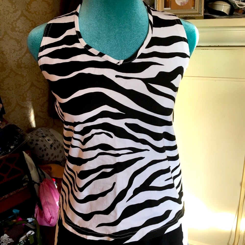 Vintage 90’s Sexy Zebra print halter top Made in USA 🇺🇸